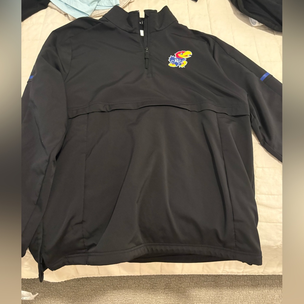 Adidas Black Quarter-Zip Sweatshirt with Logo
